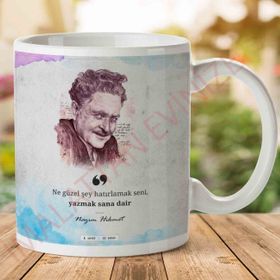 Nazım Hikmet Seramik Kupa Bardak