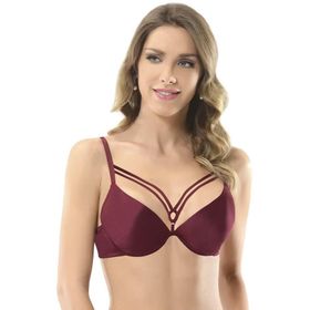 NBB 3696 Bordo Hafif Destekli İpli Kadın Sütyen