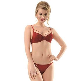 NBB 4425 Bordo Kadın Sütyen Külot Takım