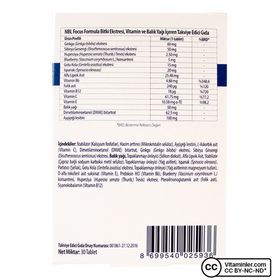 NBL Focus Formula Ginkgo Biloba 30 Tablet