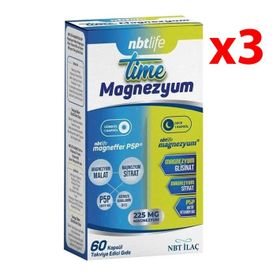 Nbt Life Time Magnezyum 225 mg 3x60 Kapsül