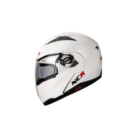 Ncr Çene Açılır Vizörlü Beyaz Motosiklet Kaskı
