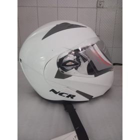 Ncr Çene Açılır Vizörlü Beyaz Motosiklet Kaskı