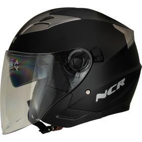 NCR Jet Ece Belgeli Siyah Çenesiz Kask