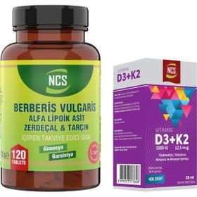 Ncs Berberis Vulgaris Alfa Lipoik Asit Tarçın Zerdeçal 120 Tablet + Vitamin D3 K2 20 ml Damla