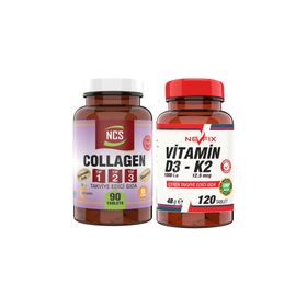 Ncs Collagen Tip 1-2-3 90 Tablet + Nevfix Vitamin D3 K2 120 Tablet