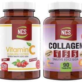Ncs Collagen Tip 1-2-3 Glutatyon Vitamin C D 90 Tablet + Vitamin C Kuşburnu Ekstresi 120 Tablet