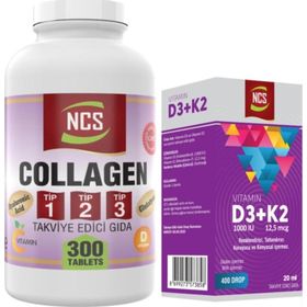 Ncs Collagen Tip 1-2-3 Hyaluronic Acid Vitamin C 300 Tablet + Vitamin D3 K2 20 ml Damla