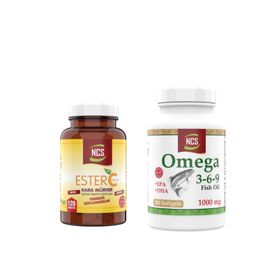 Ncs Ester C Vitamini Kara Mürver 120 Tablet + Omega 3-6-9 200 Kapsül Balık Yağı