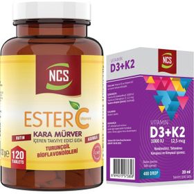 Ncs Ester C Vitamini Kara Mürver 120 Tablet + Vitamin D3 K2 20 ml Damla