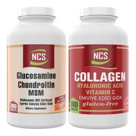 Ncs Glucosamine Chondroitin MSM Collagen Tip 2 Turmeric Root 300 Tablet + Collagen Hyaluronik Acid Vitamin C 300 Tablet