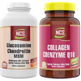 Ncs Glucosamine Chondroitin MSM Type II Collagen Turmeric Root 300 Tablet + Collagen Coenzyme Q10 Biotin Selenium 30 Tablet