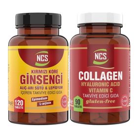 Ncs Kırmızı Kore Ginsengi 120 Tablet + Collagen Hyaluronic Acid Vitamin C 90 Tablet