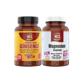 Ncs Kırmızı Kore Ginsengi 120 Tablet + Magnesium Bisglisinat 180 Tablet