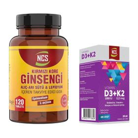 Ncs Kırmızı Kore Ginsengi Alıç 120 Tablet + Vitamin D3 K2 20 ml Damla