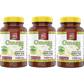 Ncs Limon Aromalı Omega 3 Balık Yağı 3 Adet 60 Yumuşak Kapsül