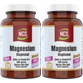 Ncs Magnesium Bisglisinat Çinko Vitamin B6 ZMA 2x120 Tablet