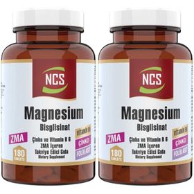 Ncs Magnesium Bisglisinat Çinko Vitamin B6 ZMA 2x180 Tablet