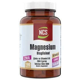 Ncs Magnesium Bisglisinat ZMA Çinko Vitamin B6 Folic Acid 180 Tablet