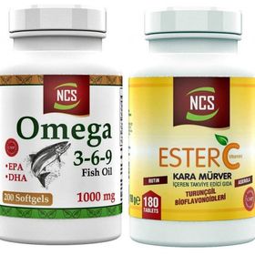 Ncs Omega 3-6-9 200 Kapsül + Ester C Vitamini Kara Mürver 180 Tablet
