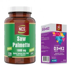 Ncs Saw Palmetto Biotin Zinc 120 Tablet + Vitamin D3 K2 20 ml Damla