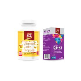 Ncs Vitamin C Çinko Propolis 180 Tablet + Vitamin D3 K2 20 ml Damla