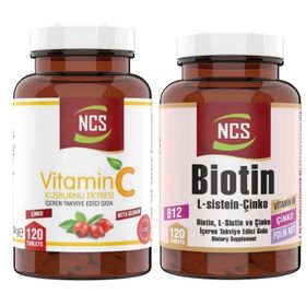 Ncs Vitamin C Kuşburnu 120 Tablet + Biotin L-Sistein Çinko 120 Tablet