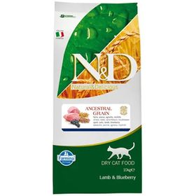 N&D 10 kg Düşük Tahıllı Kuzu Etli Yaban Mersinli Kedi Maması