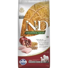 N&D 12 kg Ancestral Grain Tavuklu ve Narlı Orta ve Büyük Irk Ata Tahıllı Yetişkin Köpek Maması