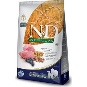 N&D 12 kg Düşük İlkel Tahıllı Kuzu Yaban Mersinli Orta Büyük Irk Köpek Maması