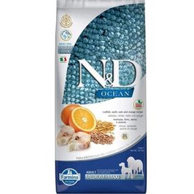 N&D 12 kg Ocean Düşük Tahıllı Balık Portakallı Orta Ve Büyük Irk Yetişkin Köpek Maması