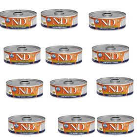 N&D 12x80 gr Kuzulu Balkabaklı Yetişkin Kedi Konservesi