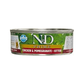N&D 12x80 gr Prime Tavuk ve Narlı Kedi Konservesi