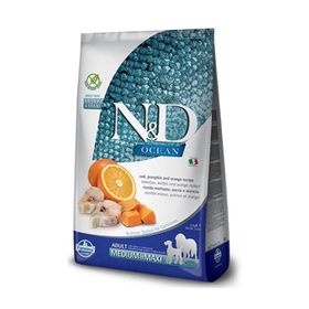 N&D 2.5 kg Ocean Bal Kabaklı Balıklı ve Portakallı Orta ve Büyük Irk Tahılsız Yetişkin Köpek Maması