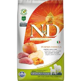 N&D 2,5 kg Pumpkin Bal Kabaklı Yaban Domuzlu Elmalı Orta ve Büyük Irk Tahılsız Yetişkin Köpek Maması