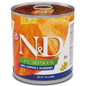 N&D 2581 285 gr Balkabaklı Kuzu Etli ve Yaban Mersini Köpek Konservesi