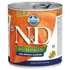 N&D 2581 285 gr Balkabaklı Kuzu Etli ve Yaban Mersini Köpek Konservesi