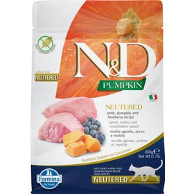 N&D 300 gr Pumpkin Tahılsız Kuzu Yaban Mersini Kısırlaştırılmış Yetişkin Kedi Maması