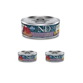 N&D 3x80 gr Natural Ton Balığı ve Karidesli Kedi Konservesi