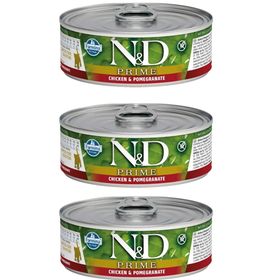 N&D 3x80 gr Prime Tavuk ve Narlı Yavru Kedi Konservesi