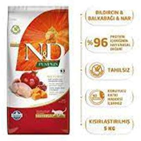 N&D 5 kg Balkabaklı Bıldırcın Ve Narlı Kısırlaştırılmış Kedi Maması