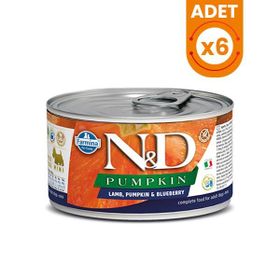 N&D 6x140 gr Pumpkin Balkabaklı Kuzu Etli Yetişkin Konserve Köpek Maması