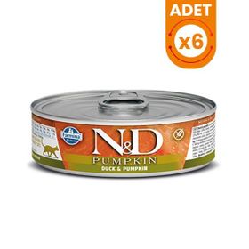 N&D 6x70 gr Pumpkin Balkabaklı ve Ördekli Konserve Kedi Maması