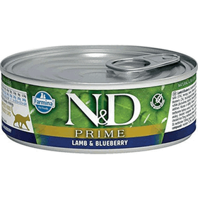 N&D 80 gr Prime Kuzu Yaban Mersini Yetişkin Kedi Konservesi