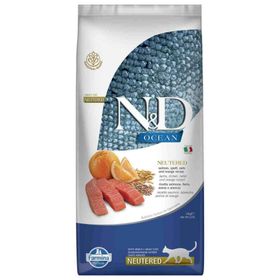 N&D Az Tahıllı Okyanus Somon Balıklı Kısırlaştırılmış 10 kg Kedi Maması