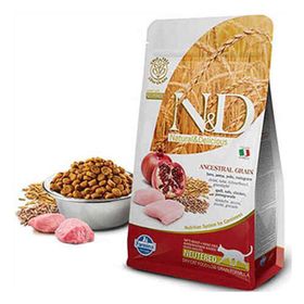 N&D Az Tahıllı Tavuk ve Nar Adult 1,5 kg Kuru Kedi Maması