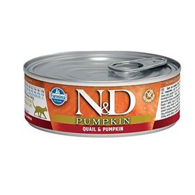N&D Balkabağı Bıldırcın 6x80 gr Yetişkin Kedi Konserve
