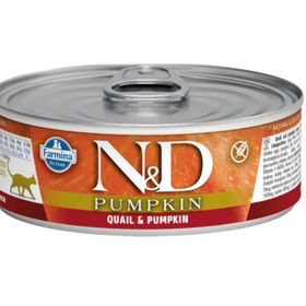 N&D Balkabağı Bıldırcın Tahılsız 80 gr Yetişkin Kedi Konserve