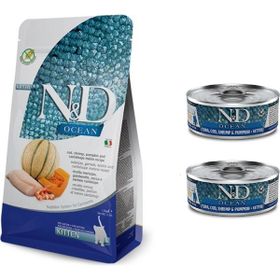 N&D Balkabak Balık ve Balık Konserve 2x1,5 kg Yavru Kedi Mama