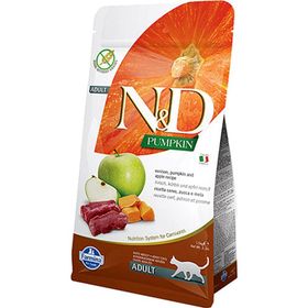 N&D Balkabaklı Geyik Etli ve Elmalı Yetişkin 5 kg Kedi Maması